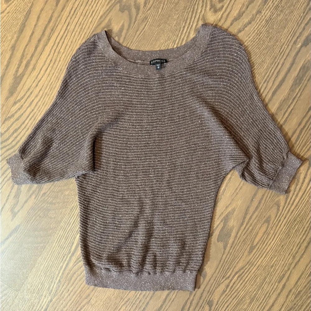 Express Chocolate sparkle Women's Crew Neck Sweater - Picture 2 of 2